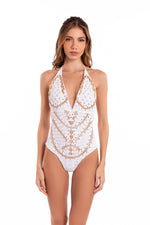 RHINESTONE MAIÔ - WHITE