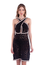 RUFFLIE DRESS - BLACK