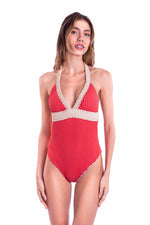 RAPHIA REVERSIBLE MAIÔ - ANACONDA/WATERMELON