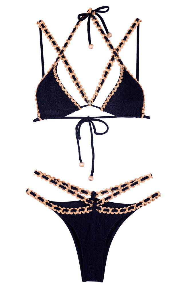 Embroider Strappy - Black