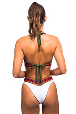 BIQUÍNI BEAT THE HEAT - WHITE/MILITAR
