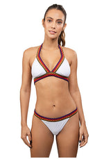 BIQUÍNI CROCHETED REVERSIBLE - WHITE/MILITAR